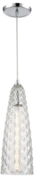 Glitzy 5" Wide 1-Light Mini Pendant - Polished Chrome