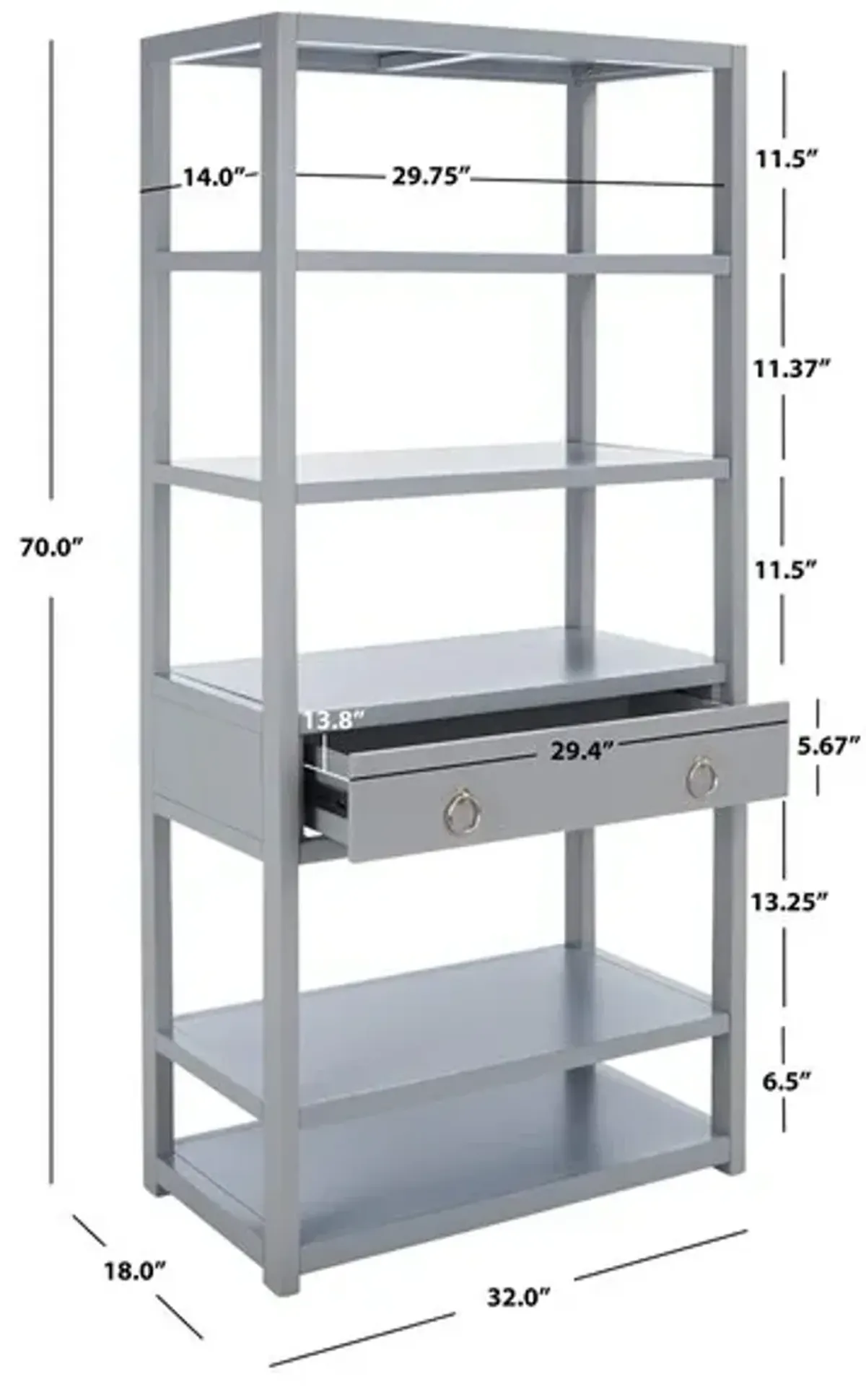 Johni 1 Drawer 5 Shelf Etagere