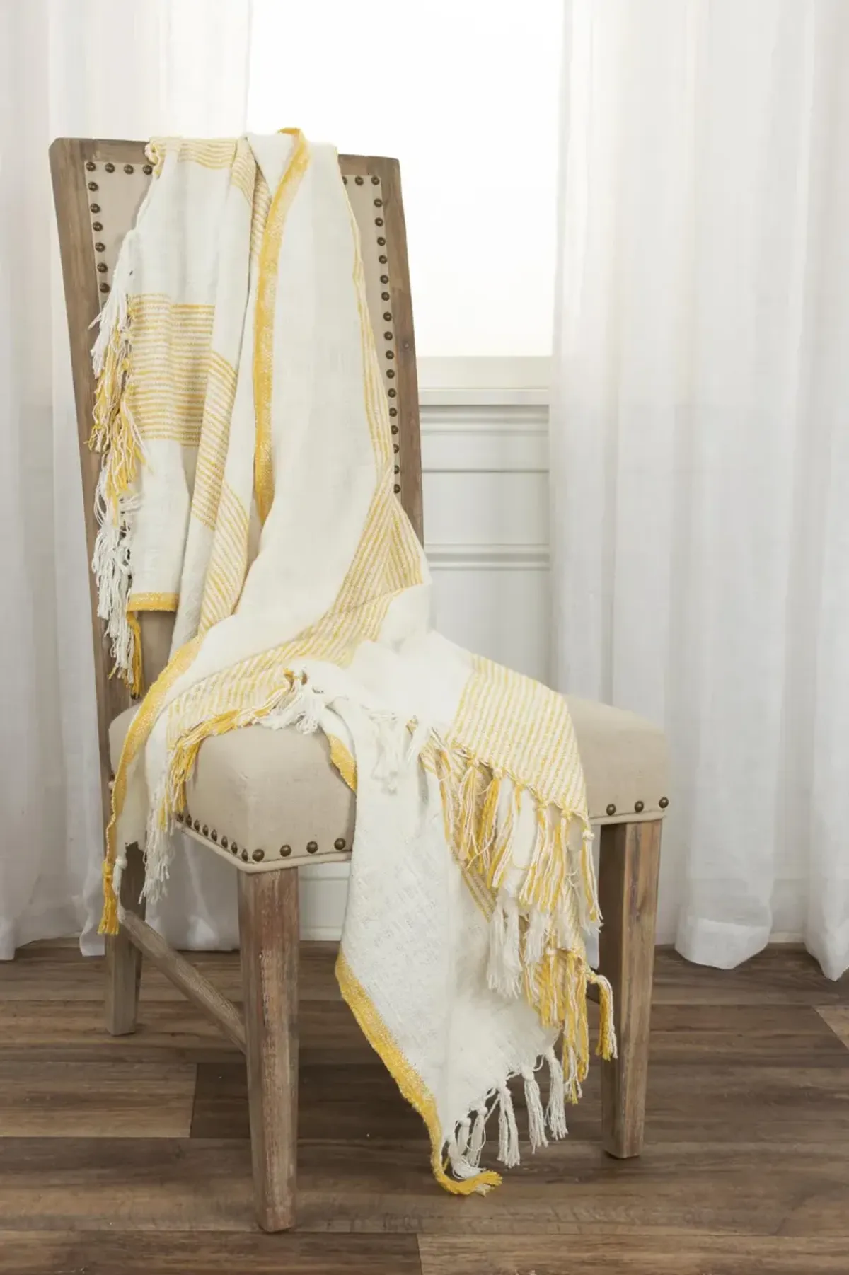 Stripe Ivory Throw