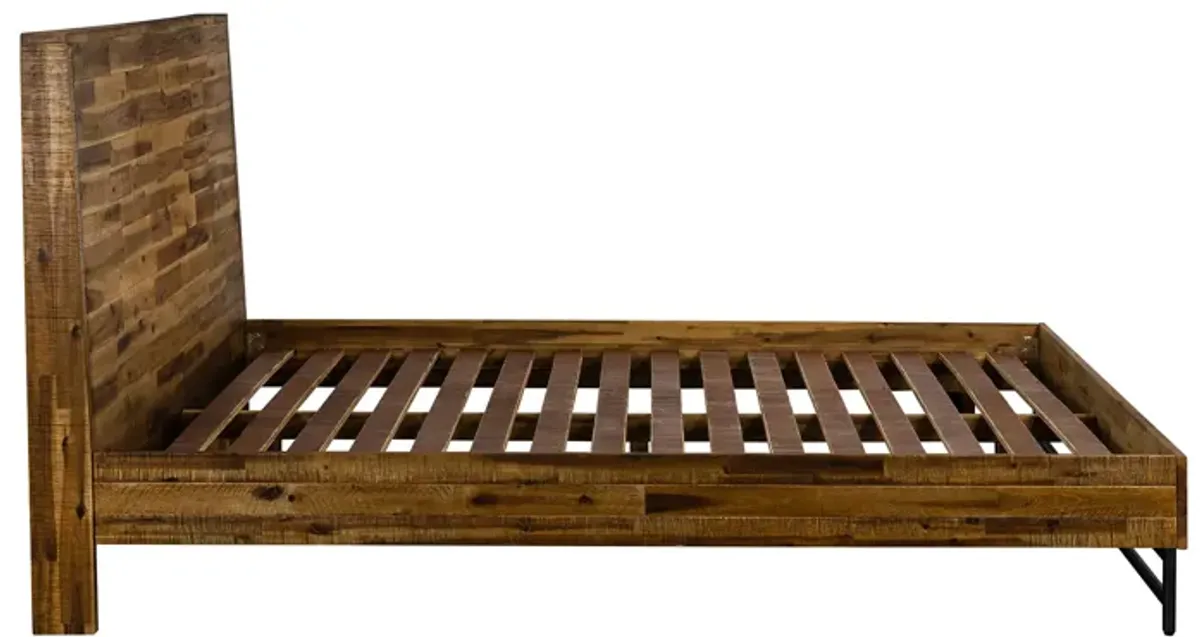 Cusco Rustic Acacia Platform Queen Bed