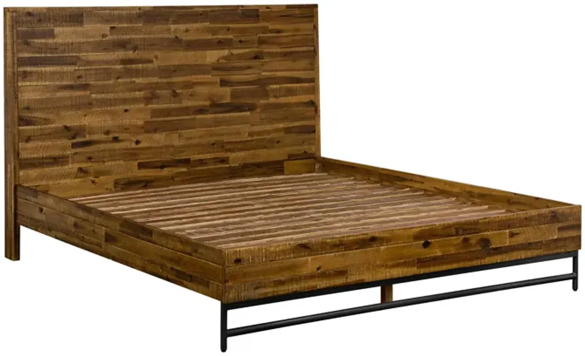 Cusco Rustic Acacia Platform Queen Bed