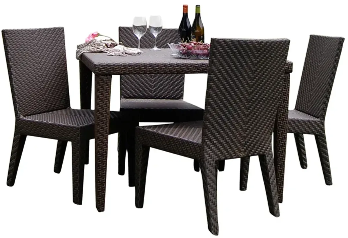 Soho 5-Piece Square Dining Side Chair Set with Cushions