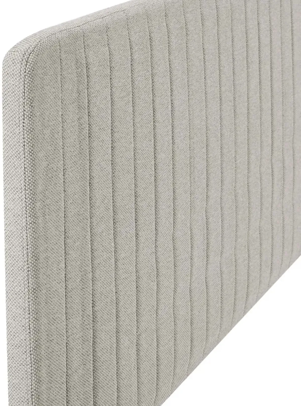 Milenna Channel Tufted Upholstered Fabric Full/Queen Headboard