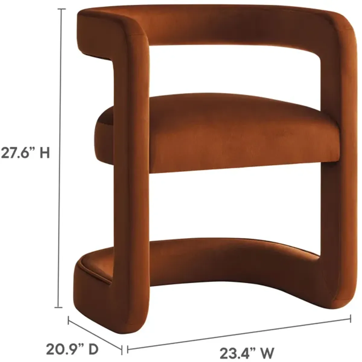 Winslow Barrel Performance Velvet Dining Chair  by Modway