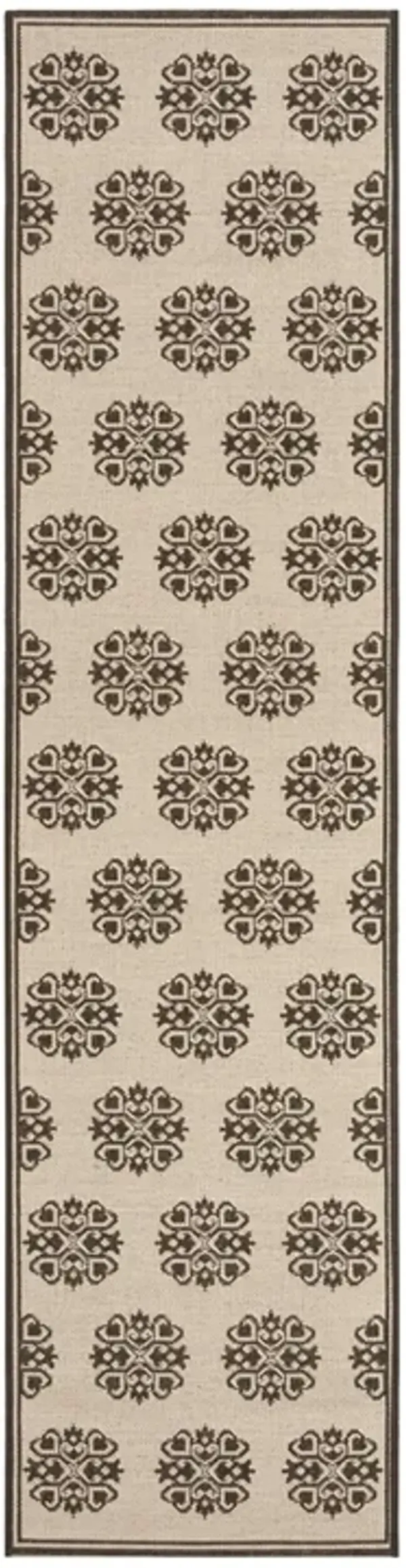 LINDEN 181 Collection LND181U-28 Creme / Brown 2'-2" X 8'