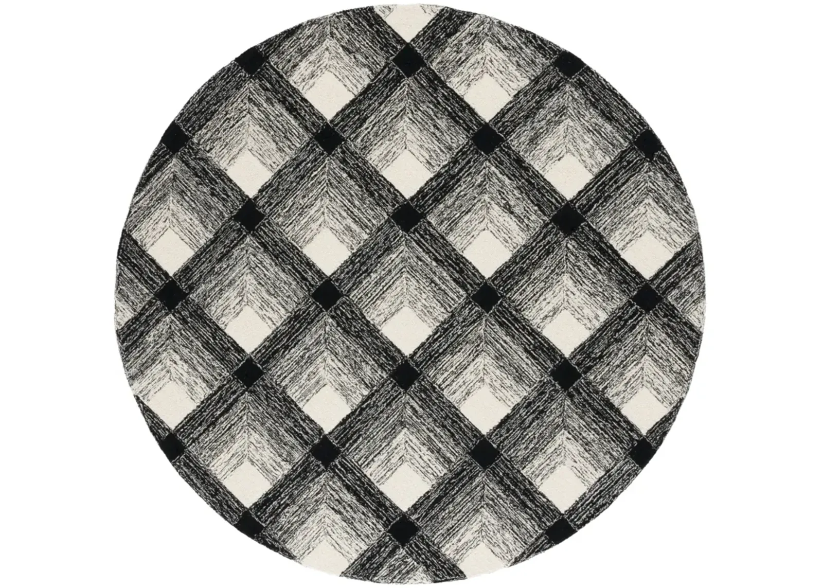 METRO 472 CHARCOAL  6' x 6' Round Round Rug