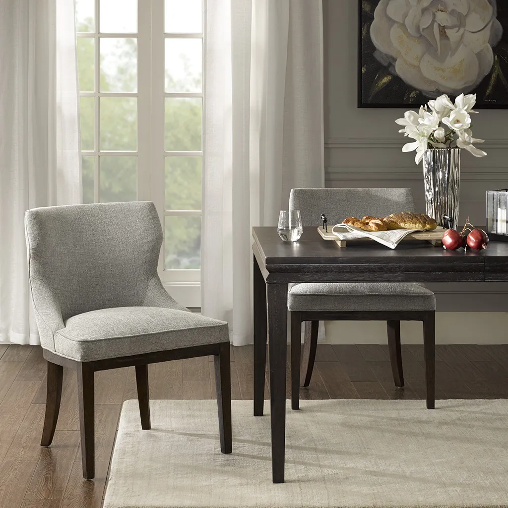 Madison Park Signature Hutton Grey Dining Side Chair (set of 2)