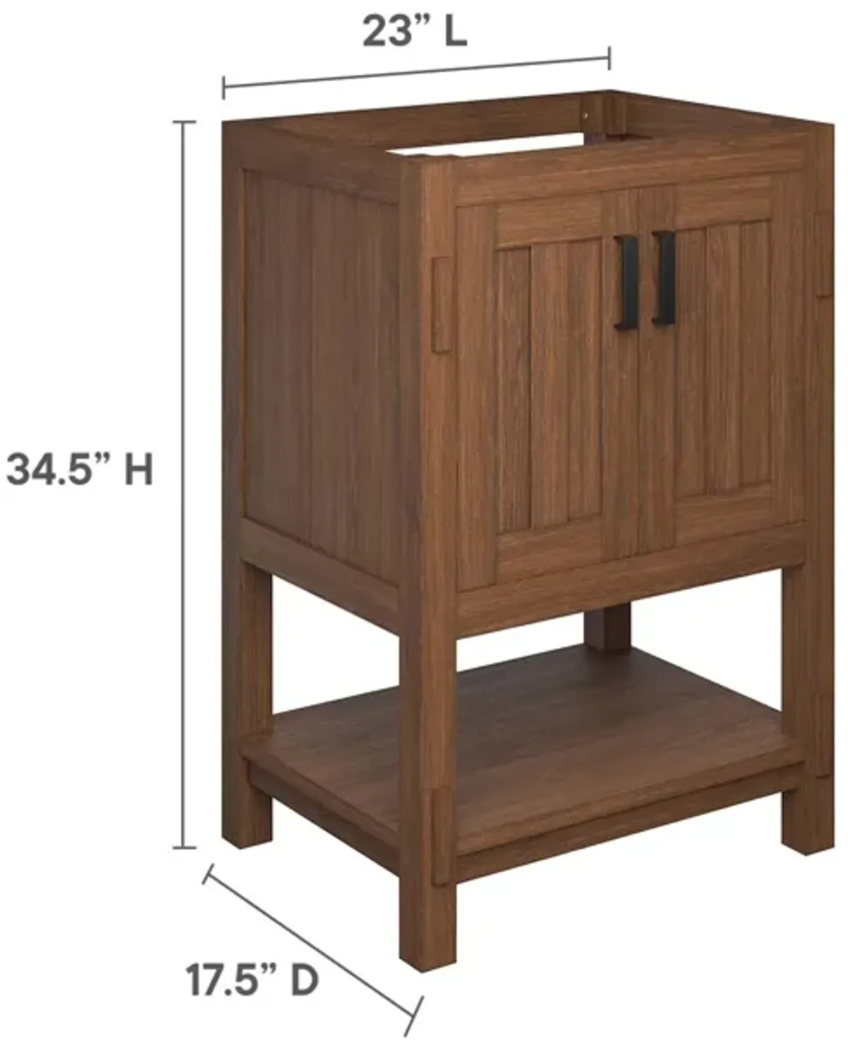 Ashlyn 24" Wood Bathroom Vanity Cabinet (Sink Basin Not Included)