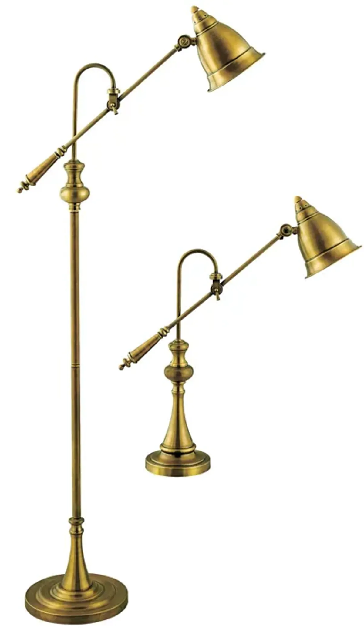 Watson Floor and Table Lamp - Set of 2 Brass - Includes LED Bulbs