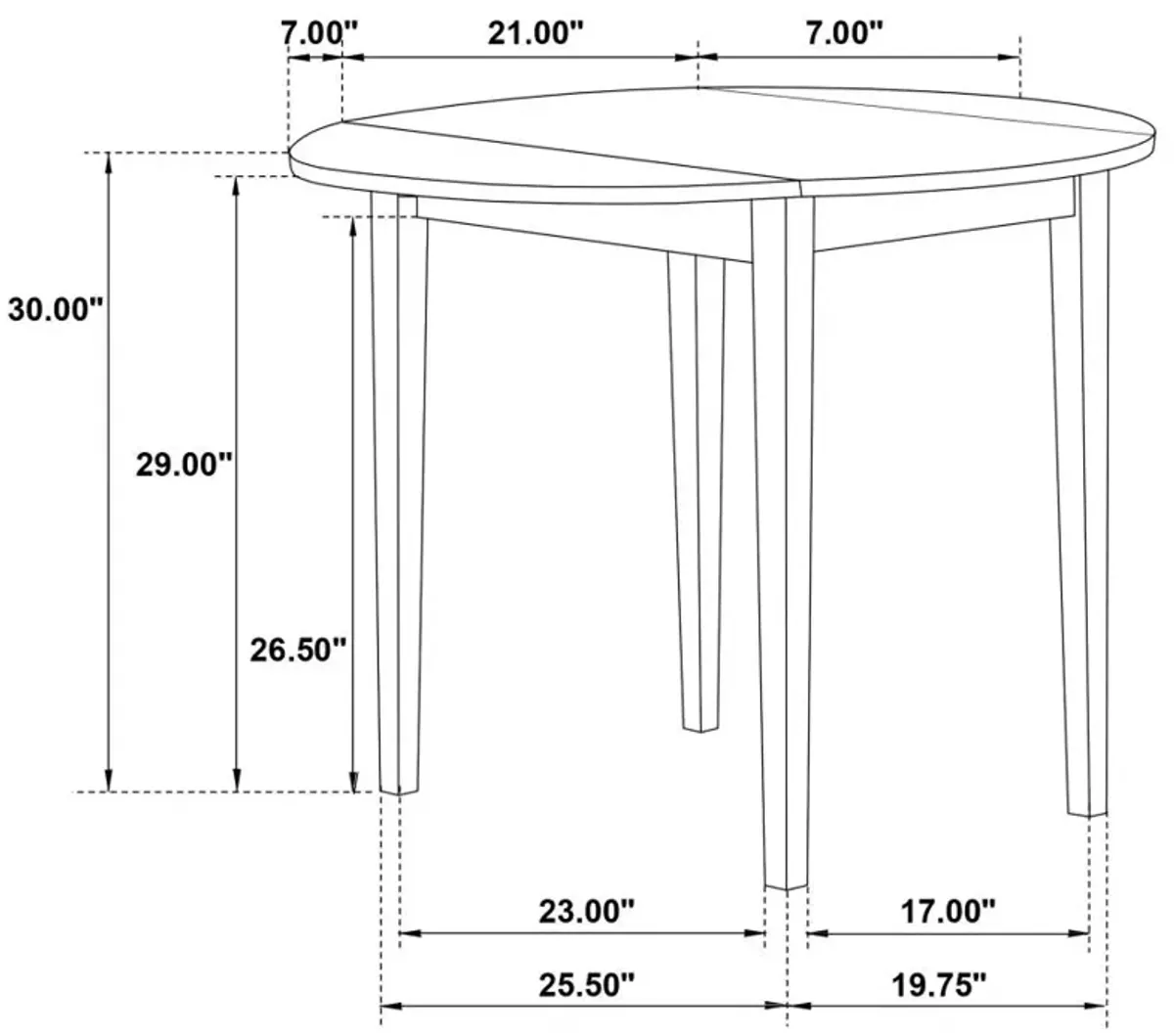 Bucknell 3-piece Dining Set with Drop Leaf Cappuccino and Tan