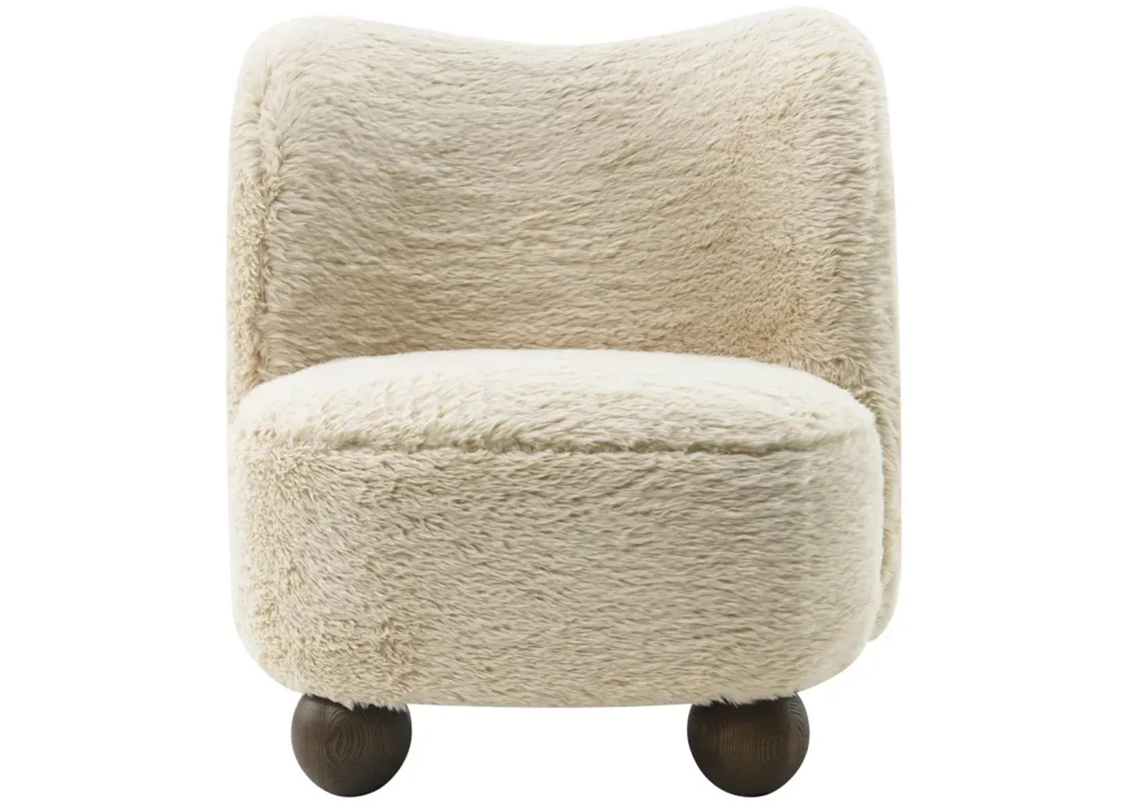 Ball-foot Accent Chair, Ivory