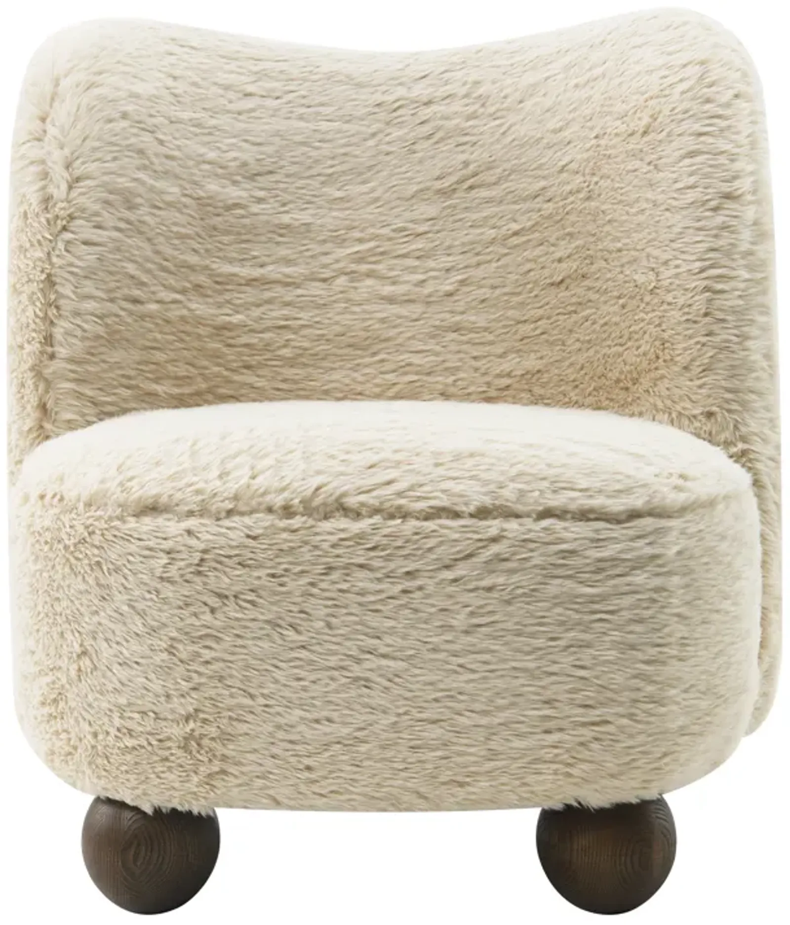 Ball-foot Accent Chair, Ivory