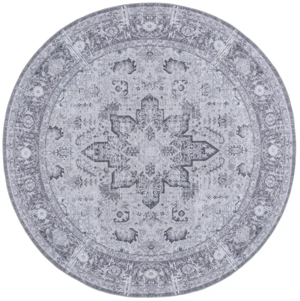 TUCSON 113 M/W S/R DARK GREY  6' x 6' Round Round Rug