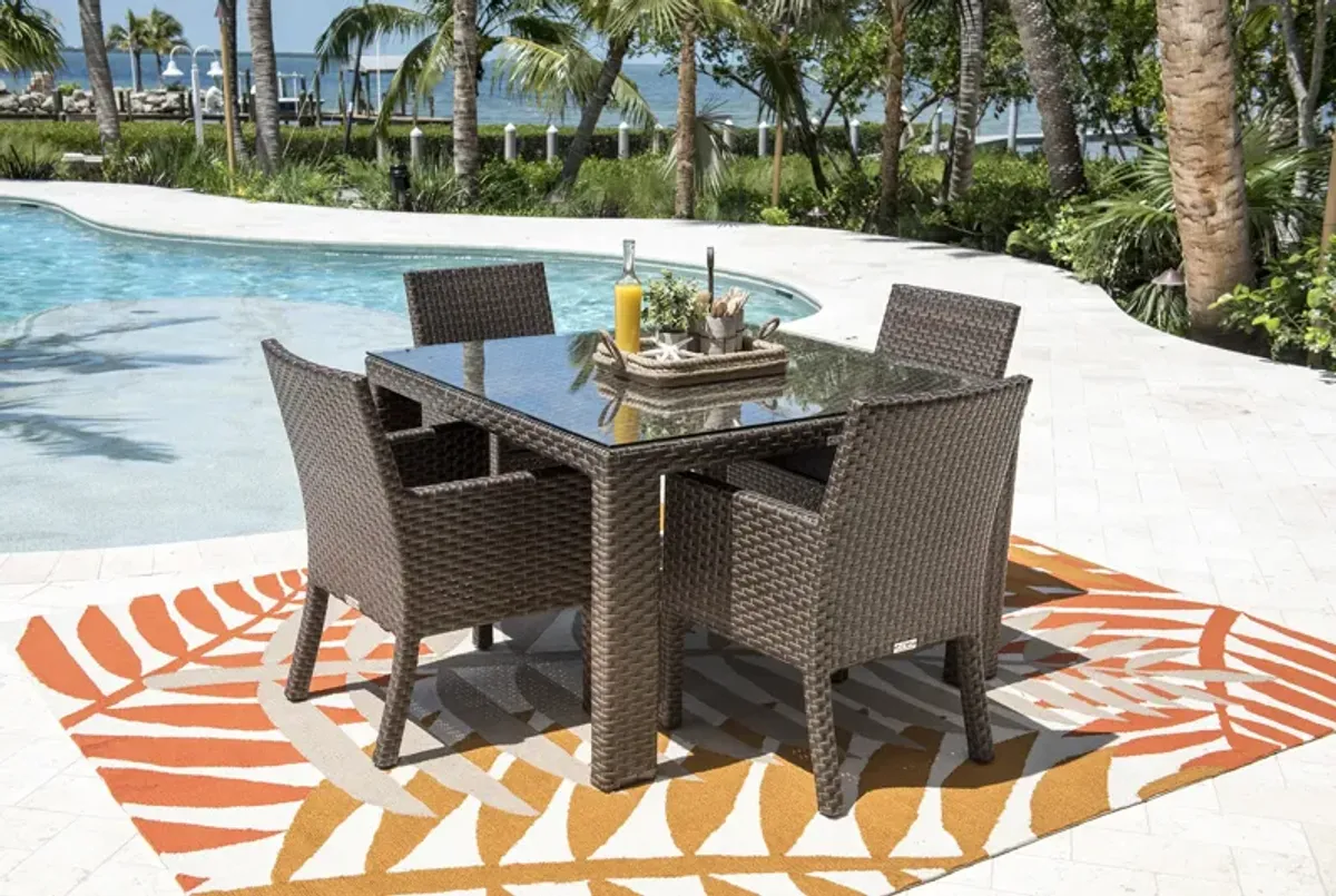 Fiji 5-Piece Armchair Dining Set with Cushions