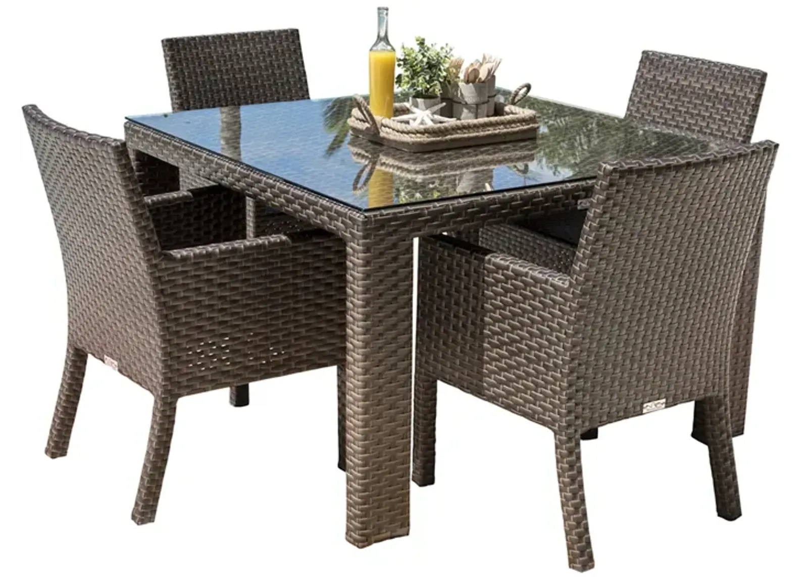 Fiji 5-Piece Armchair Dining Set with Cushions