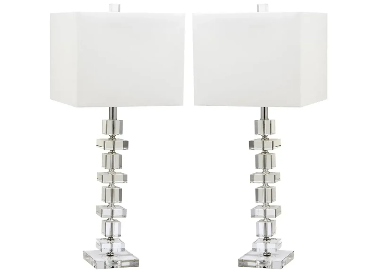 DECO CRYSTAL, 28.5 INCH, CRYSTAL, TABLE LAMP SET OF 2 W/ USB PORT?