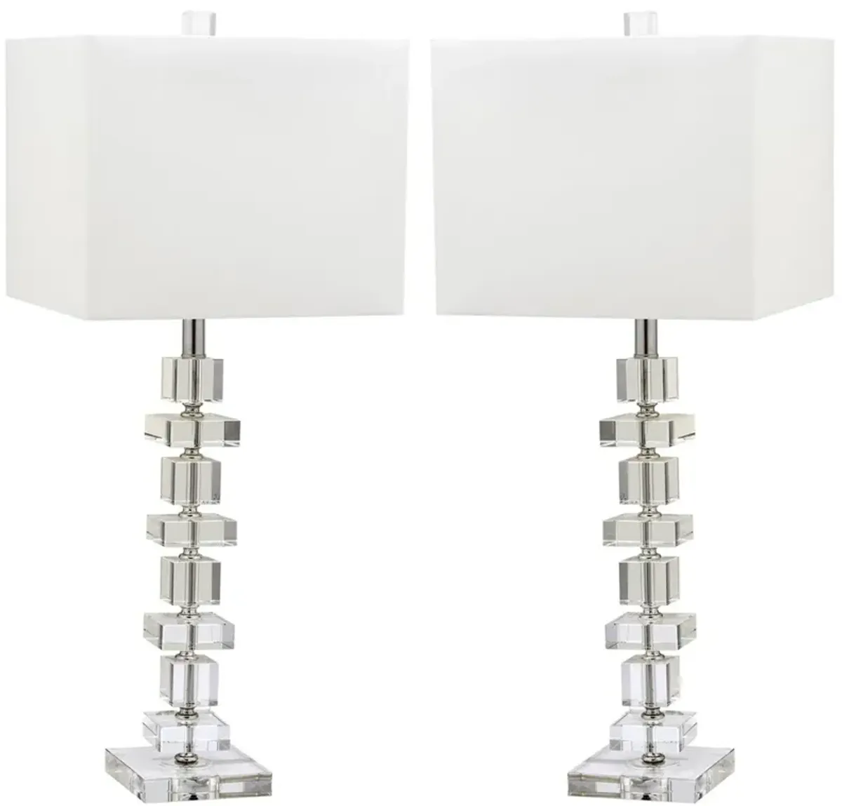 DECO CRYSTAL, 28.5 INCH, CRYSTAL, TABLE LAMP SET OF 2 W/ USB PORT?