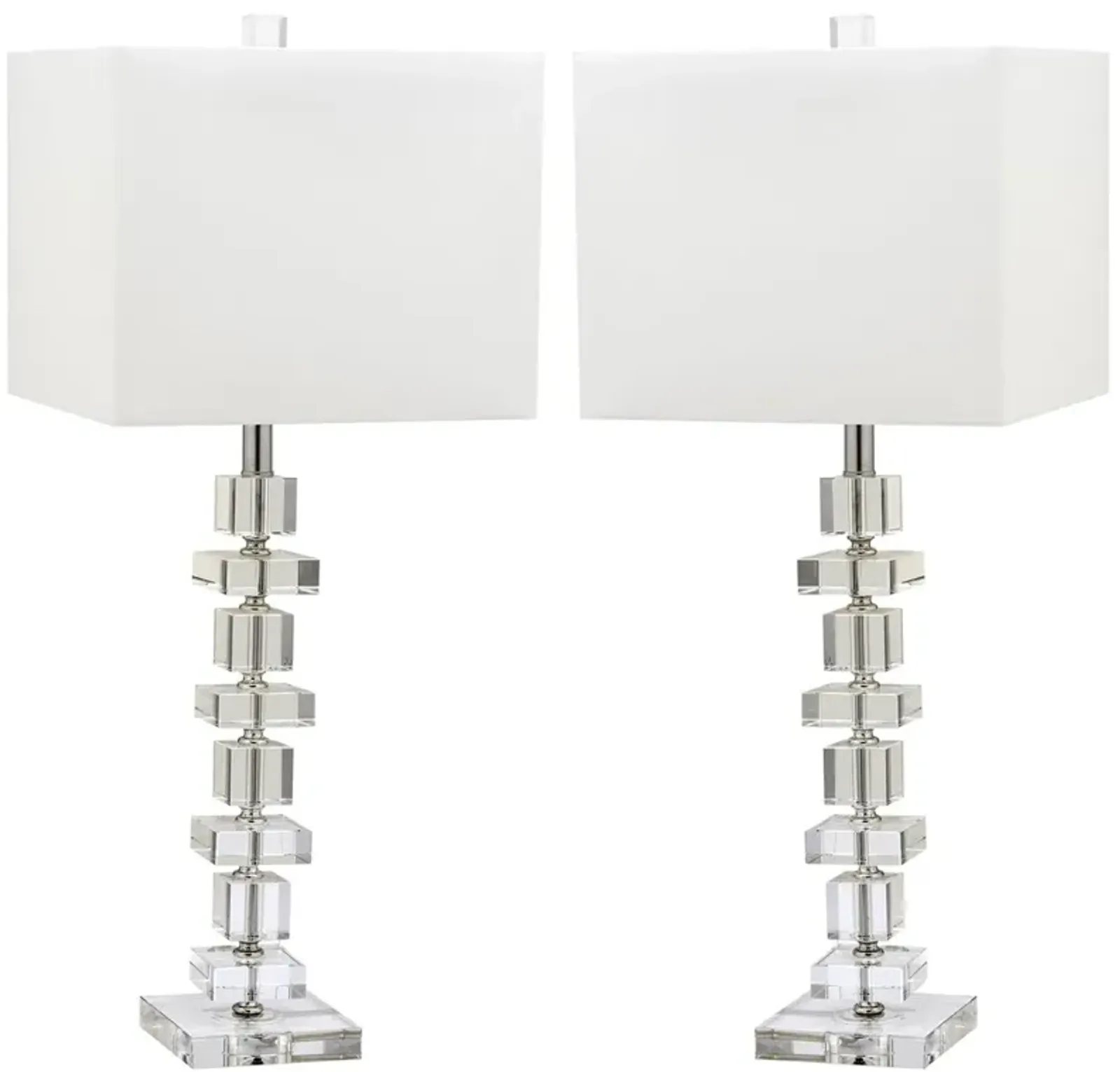 DECO CRYSTAL, 28.5 INCH, CRYSTAL, TABLE LAMP SET OF 2 W/ USB PORT?