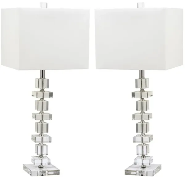 DECO CRYSTAL, 28.5 INCH, CRYSTAL, TABLE LAMP SET OF 2 W/ USB PORT?
