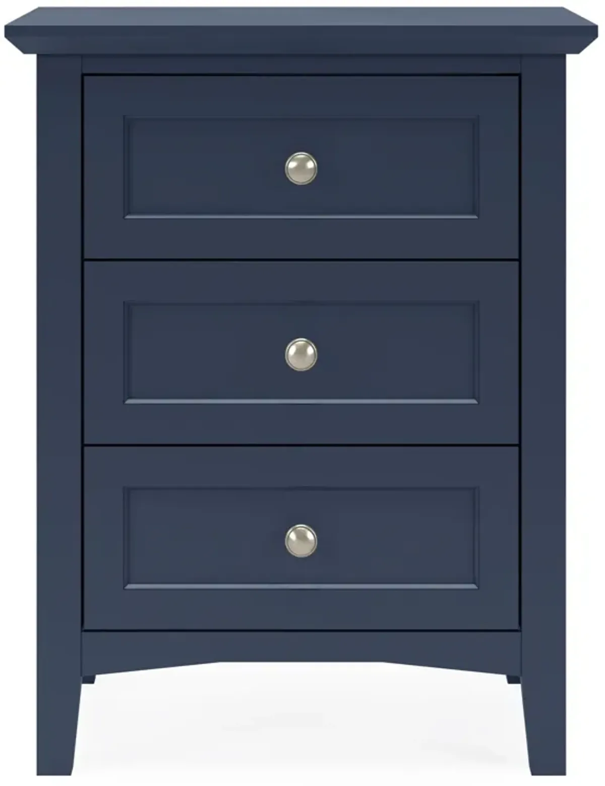 Grace Three Drawer Nightstand in Blueberry