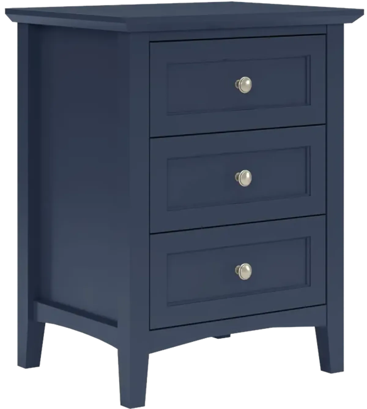 Grace Three Drawer Nightstand in Blueberry