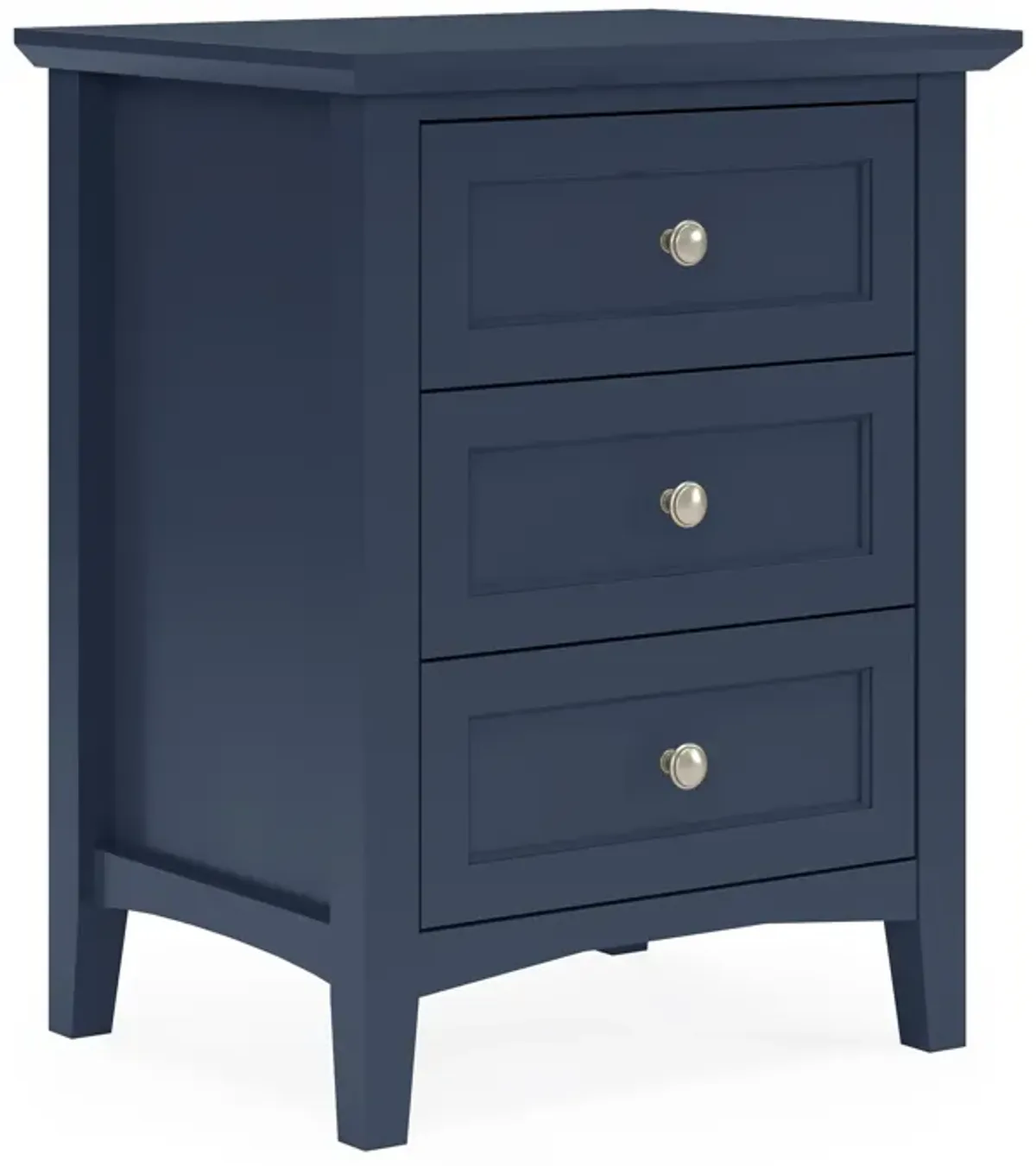 Grace Three Drawer Nightstand in Blueberry