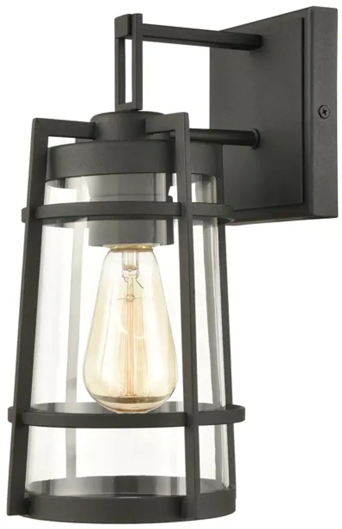 Crofton 12" High 1-Light Outdoor Sconce - Charcoal