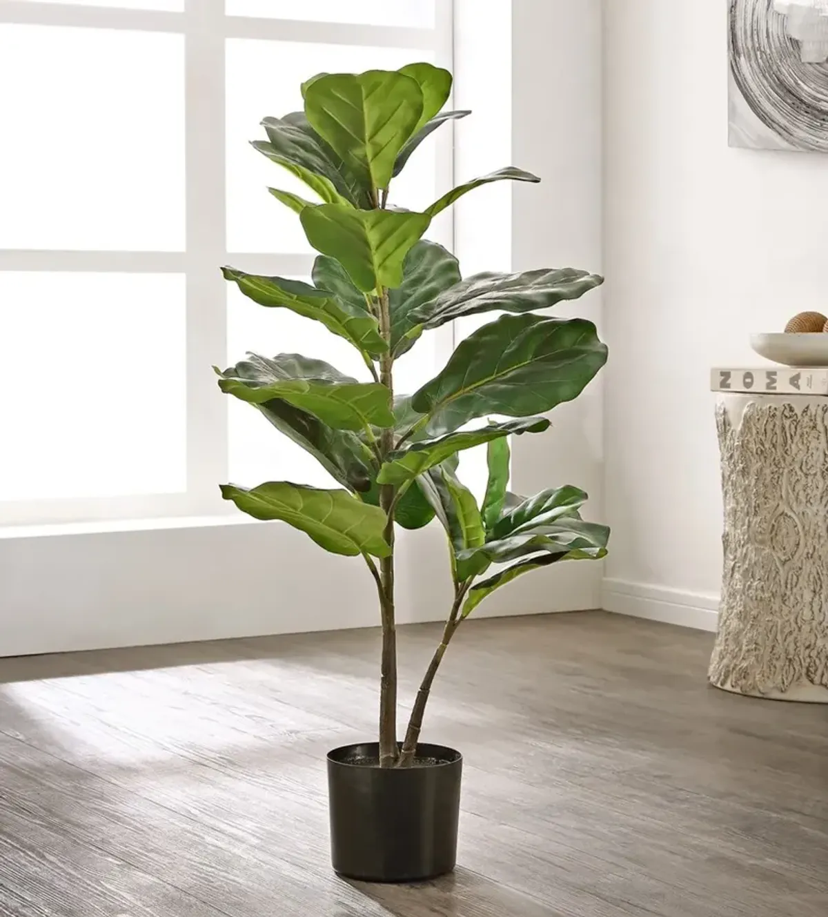 FAUX FICUS LYRATA POTTED TREE