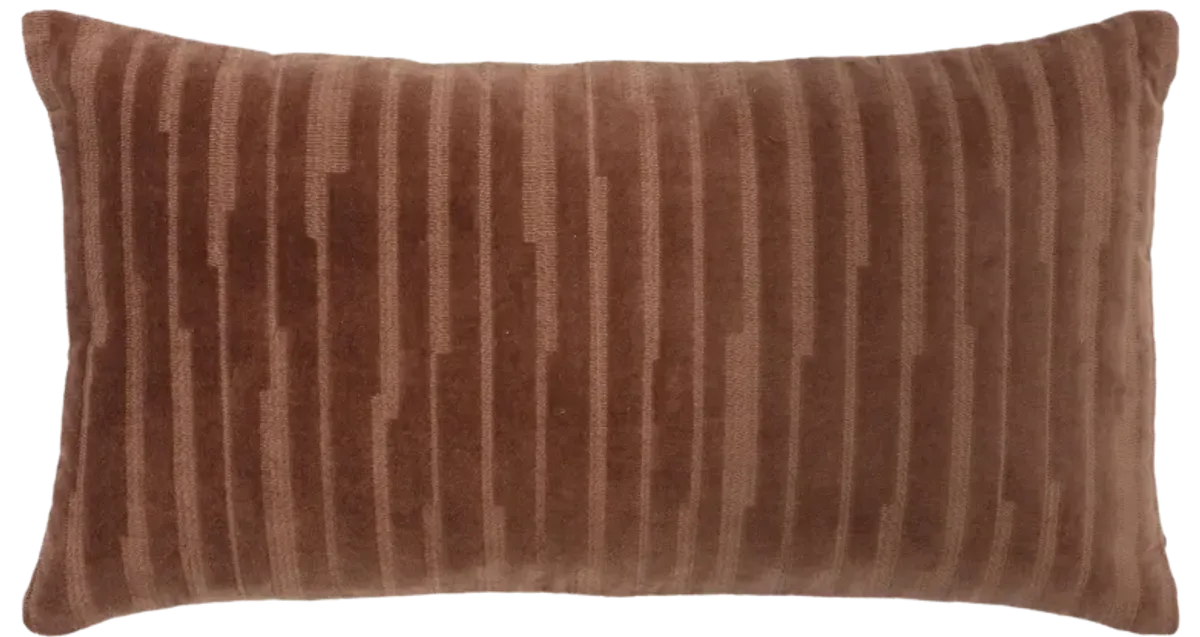 transitional  cocoa brown Pillow