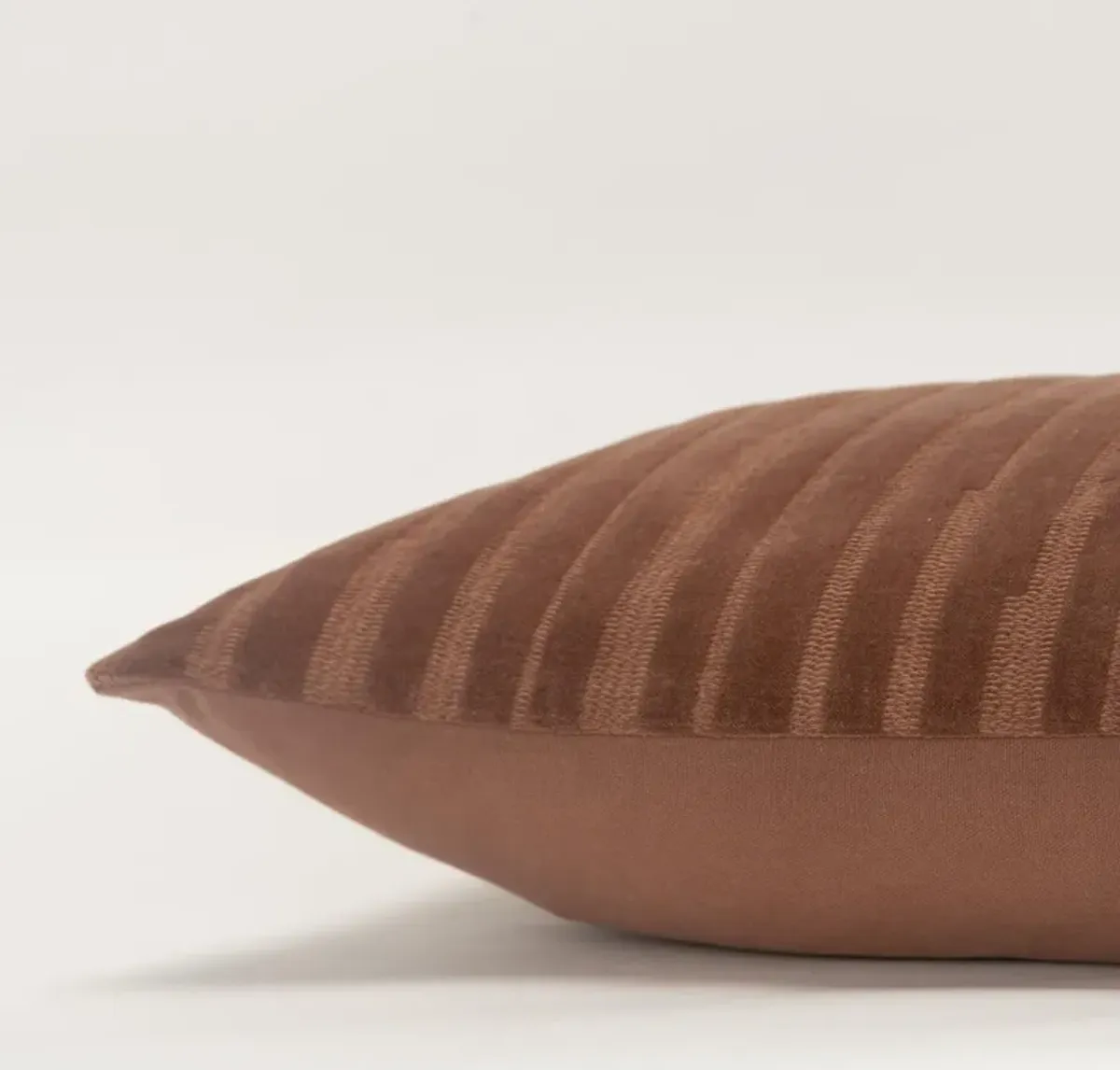 transitional  cocoa brown Pillow