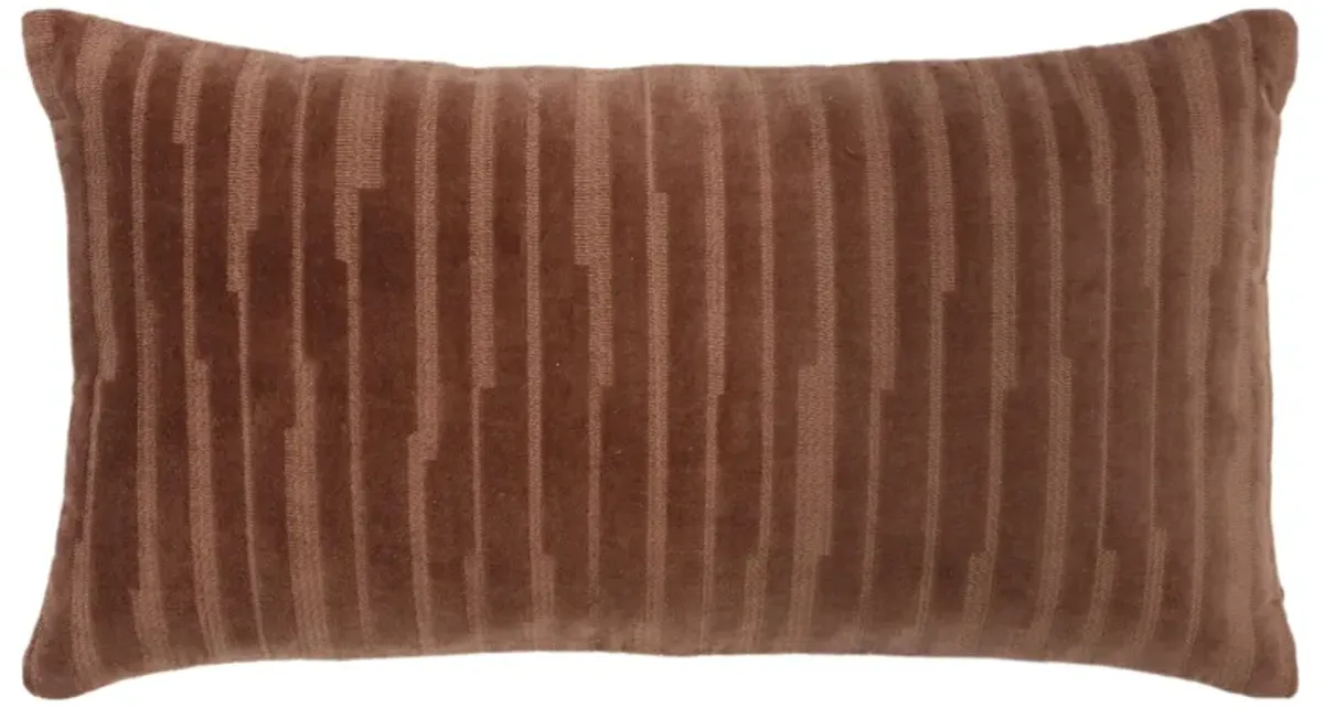 transitional  cocoa brown Pillow