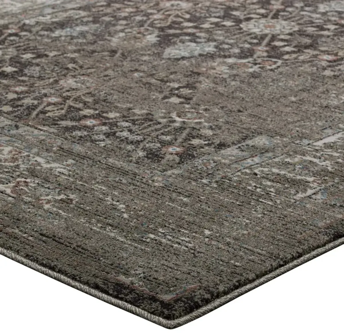 Berit Distressed Vintage Floral Lattice 5x8 Area Rug