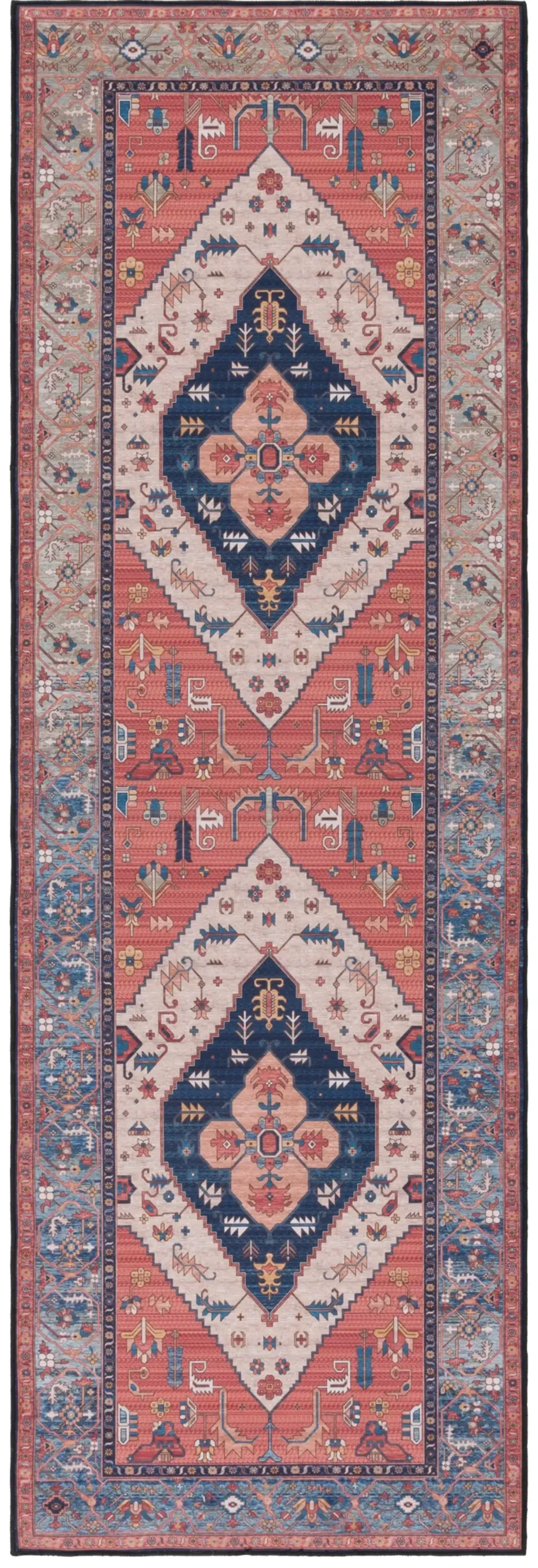 TUCSON 153 M/W S/R RUST  2'-6' x 16' Runner Rug