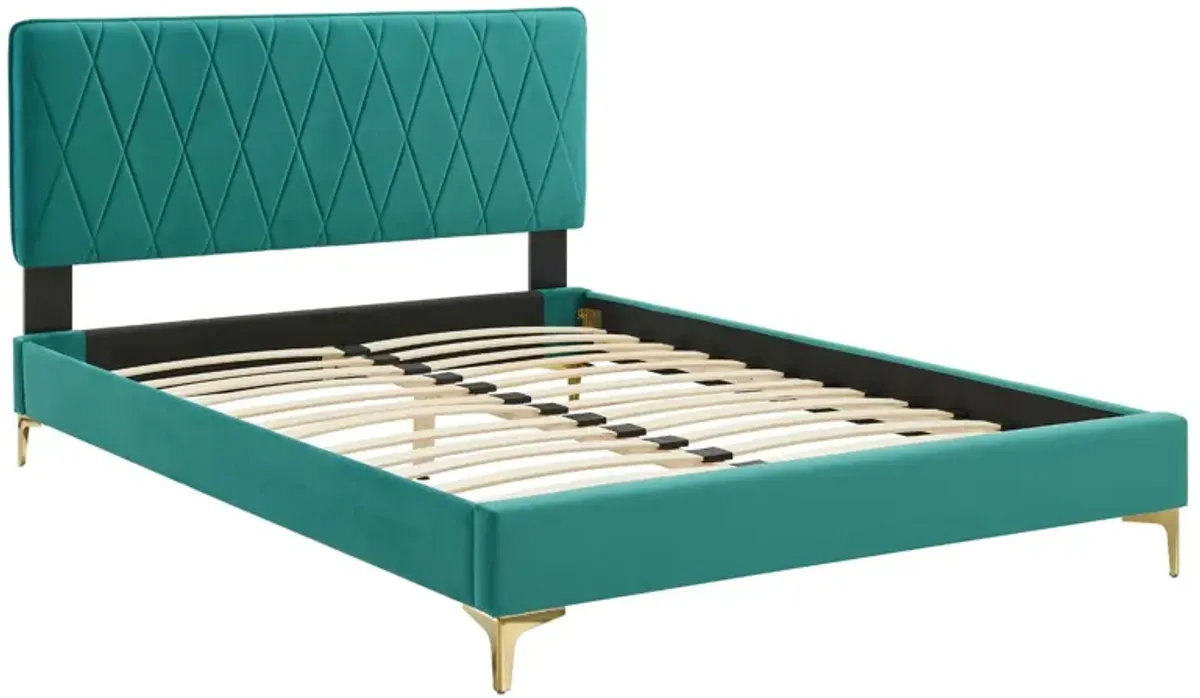 Phillipa Performance Velvet King Platform Bed