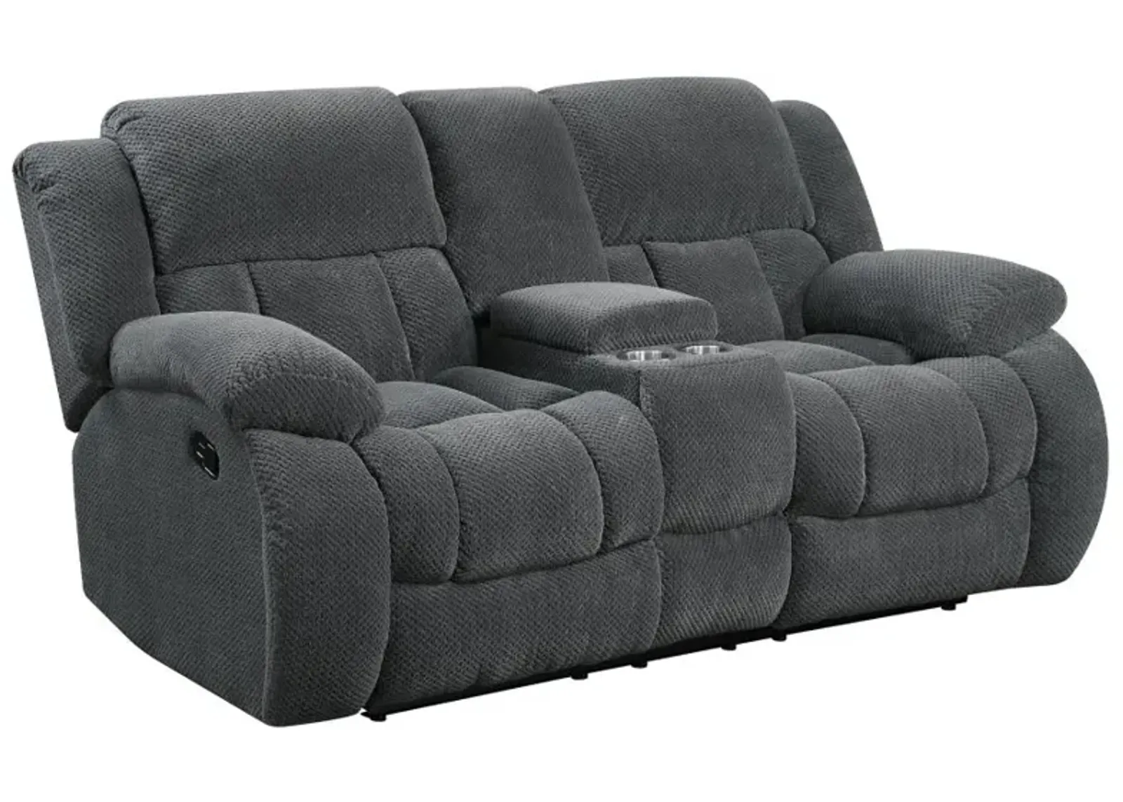 Weissman Motion Loveseat with Console Charcoal