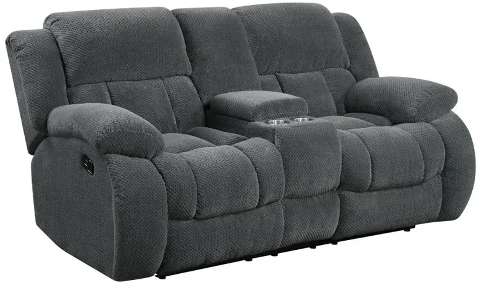 Weissman Motion Loveseat with Console Charcoal