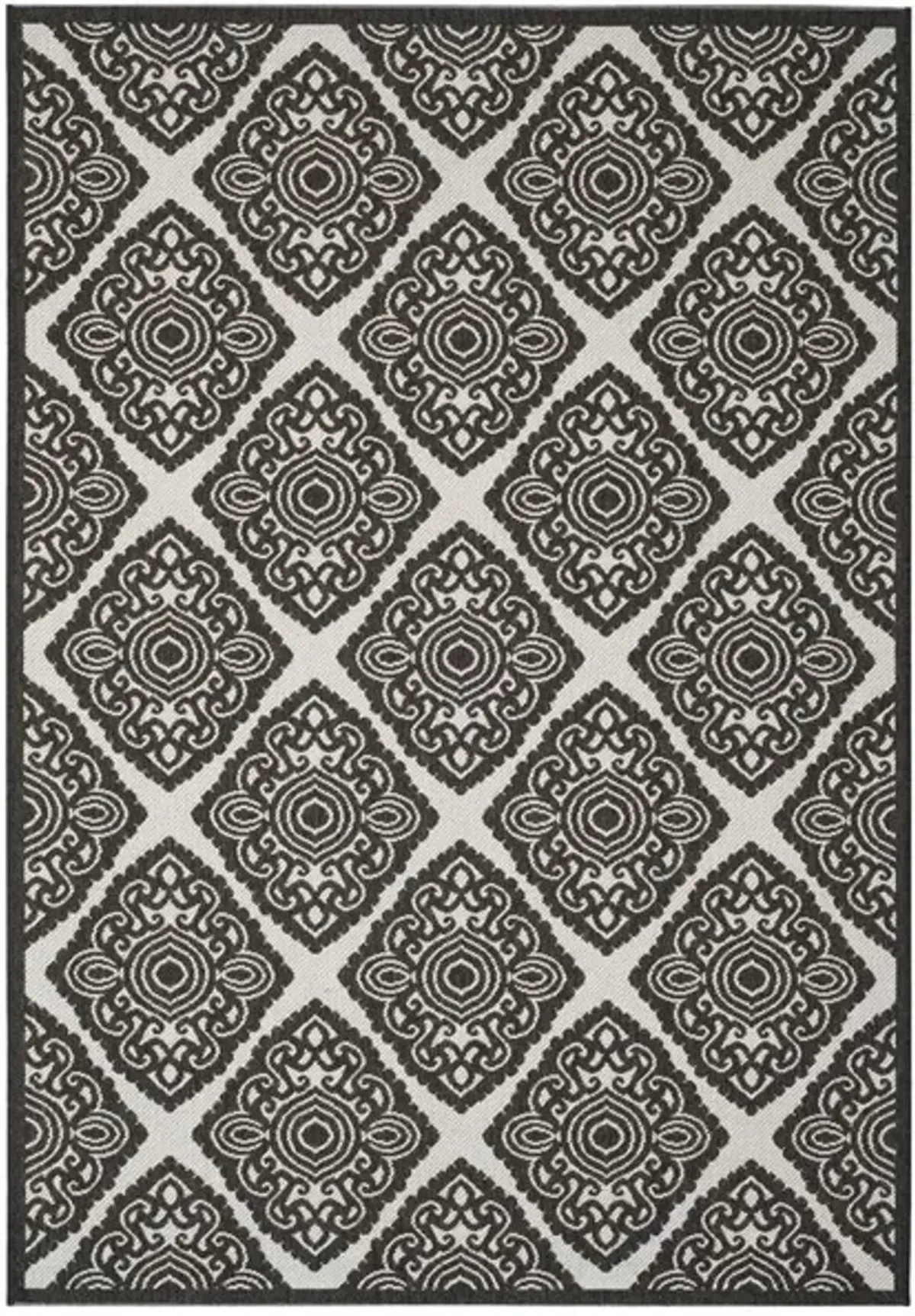 LINDEN 132 Collection LND132A-4 Light Grey / Charcoal 4' X 6'