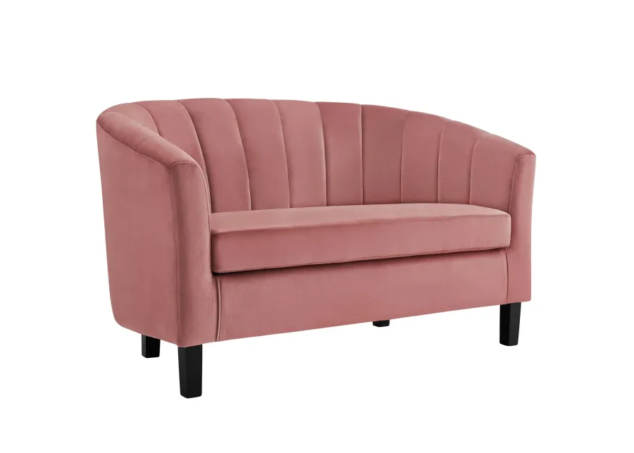 Prospect Channel Tufted Performance Velvet Loveseat