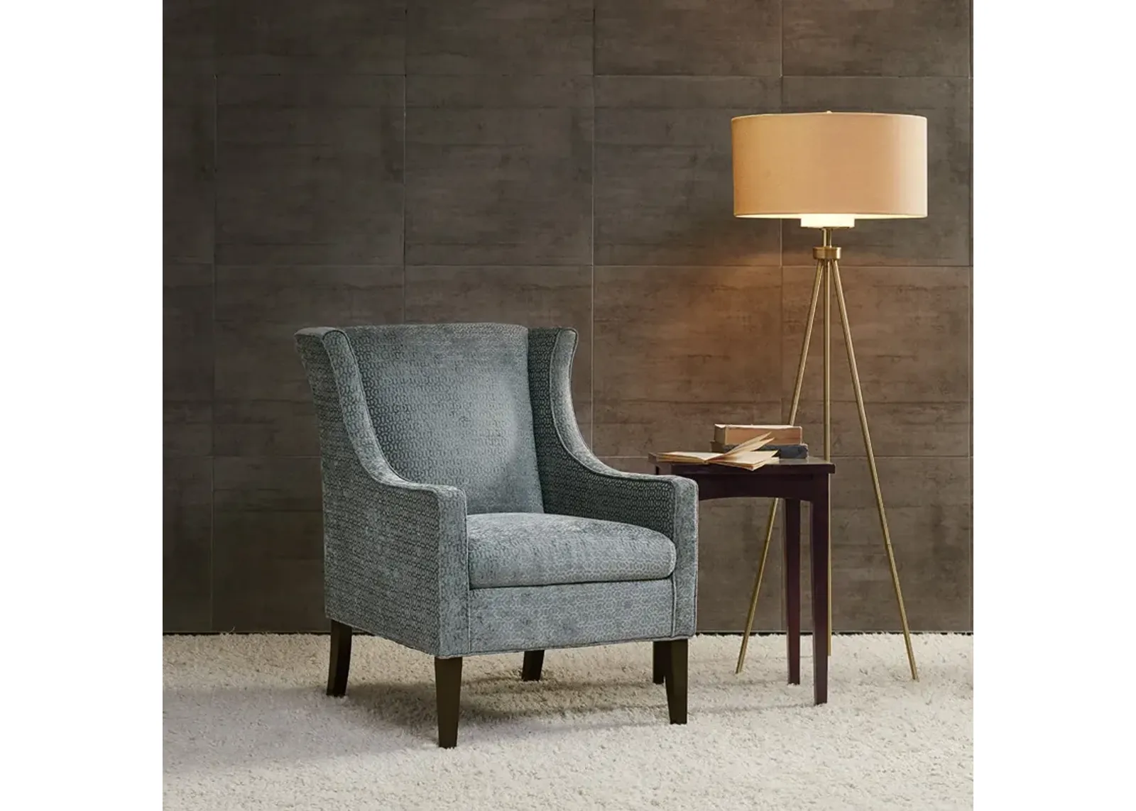 Madison Park Addy Grey Wing Chair