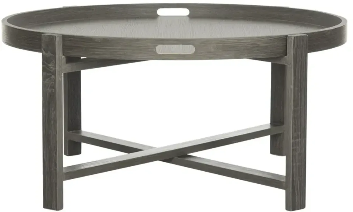 CURSTEN RETRO MID CENTURY WOOD TRAY TOP COFFEE TABLE 