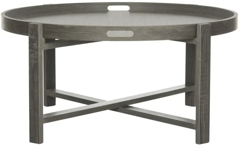 CURSTEN RETRO MID CENTURY WOOD TRAY TOP COFFEE TABLE 