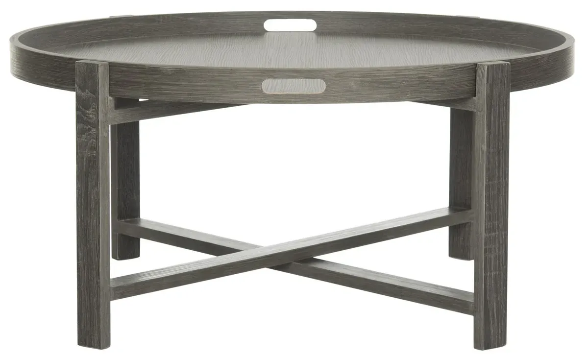 CURSTEN RETRO MID CENTURY WOOD TRAY TOP COFFEE TABLE 