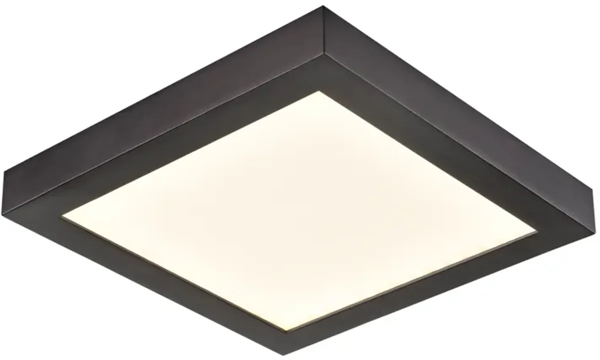 Titan 6" Wide Integrated LED Square Flush Mount - Oil Rubbed Bronze