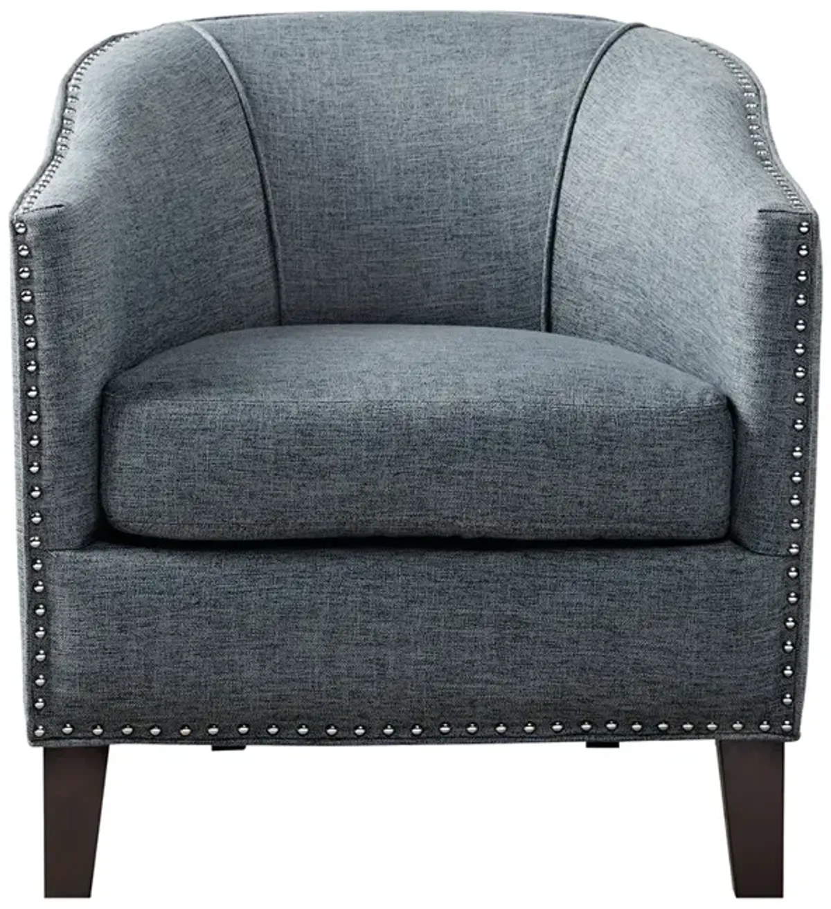 Madison Park Fremont Slate Blue Barrel Arm Chair