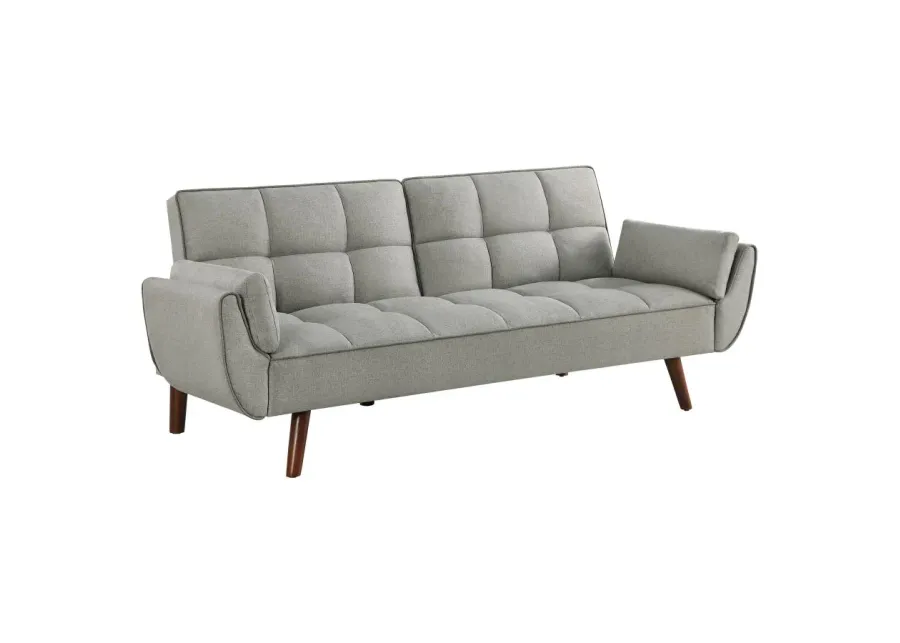 Caufield Upholstered Buscuit Tufted Covertible Sofa Bed Grey