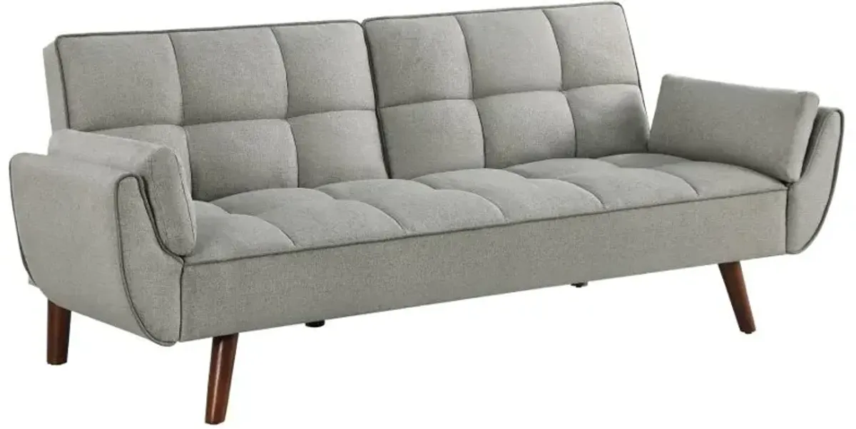 Caufield Upholstered Buscuit Tufted Covertible Sofa Bed Grey