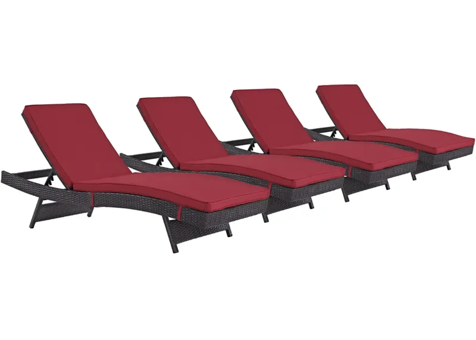 Convene Chaise Outdoor Patio Set of 4