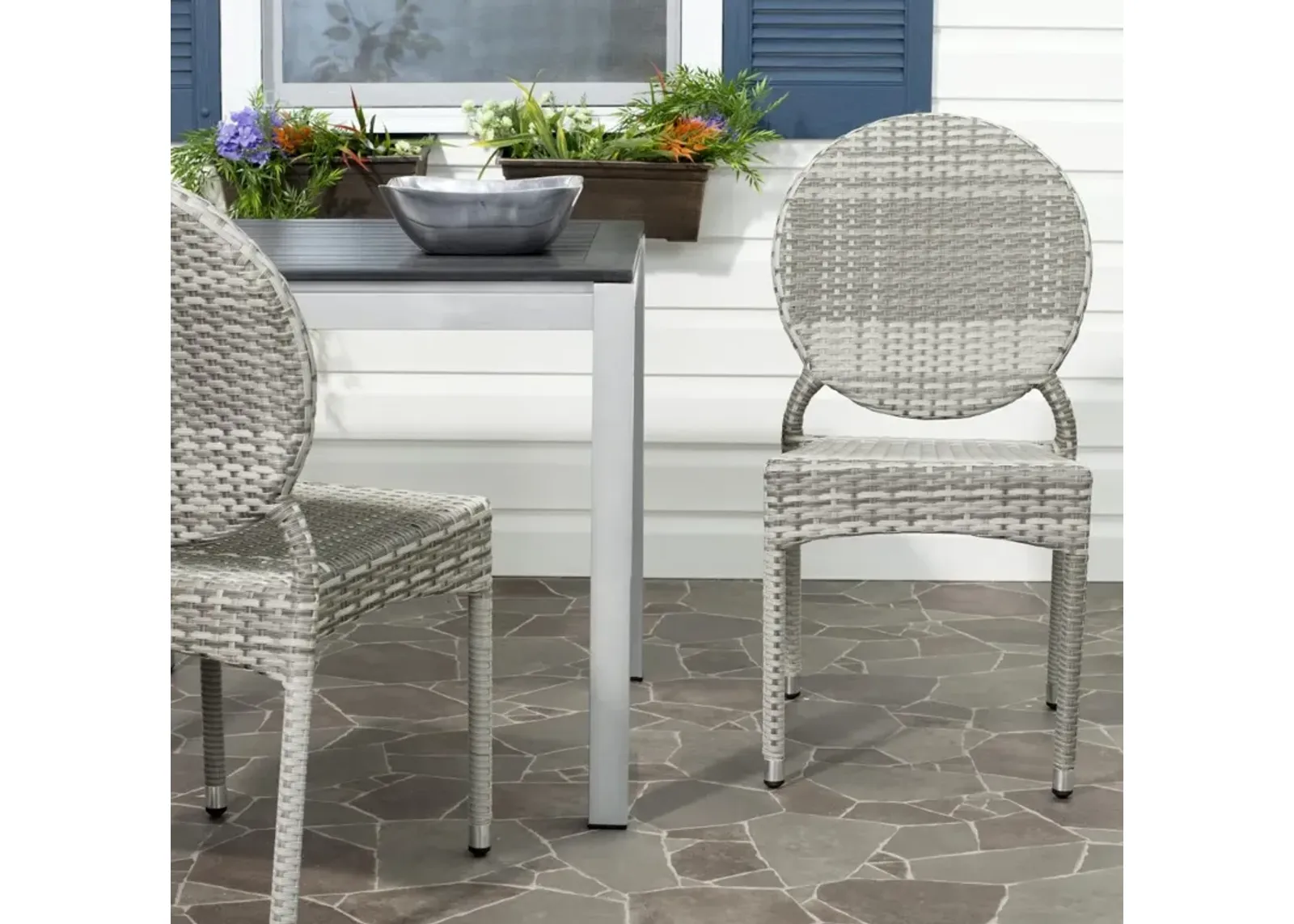 Valdez  Indoor/Outdoor Stacking Side Chair - Set of 2