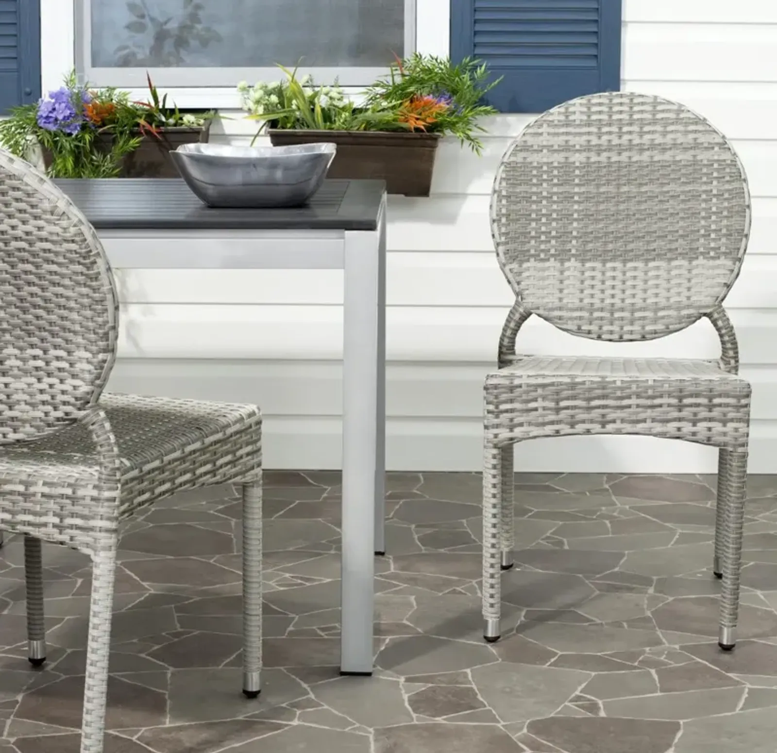 Valdez  Indoor/Outdoor Stacking Side Chair - Set of 2