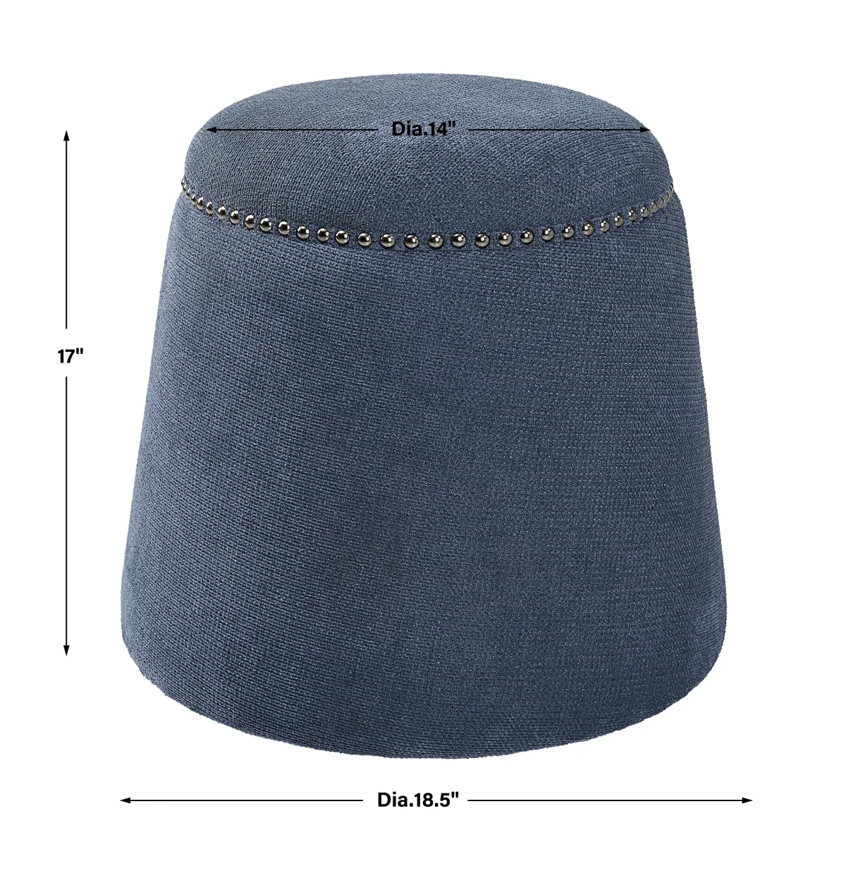 Gumdrop Denim Ottoman